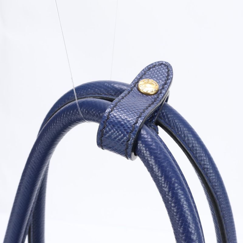 Prada Saffiano Blue Leather Tote Bag Shoulder Hand A4 Ladies RRM Bv7-1