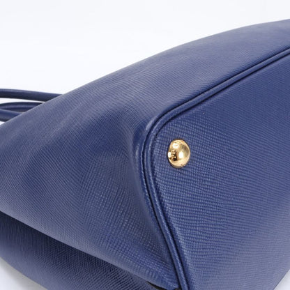 Prada Saffiano Blue Leather Tote Bag Shoulder Hand A4 Ladies RRM Bv7-1
