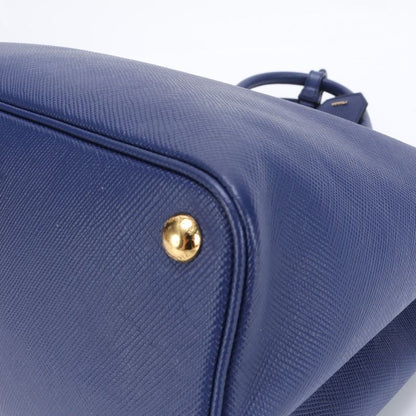 Prada Saffiano Blue Leather Tote Bag Shoulder Hand A4 Ladies RRM Bv7-1