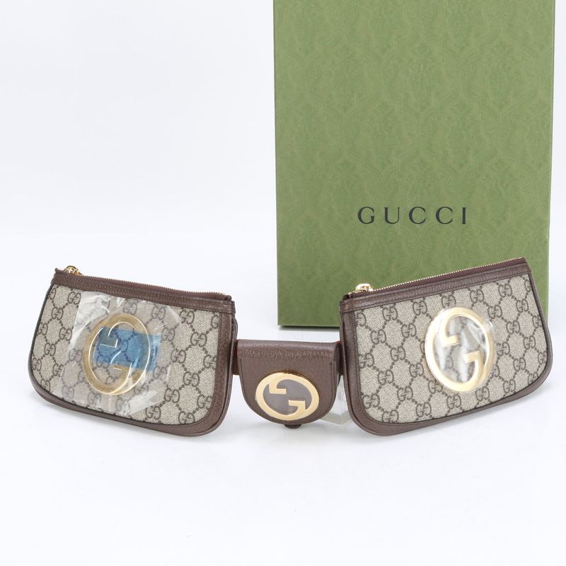 Unused Gucci GG Supreme Blondie Mini Belt Bag 702614 Bag Leather Waist Pouch