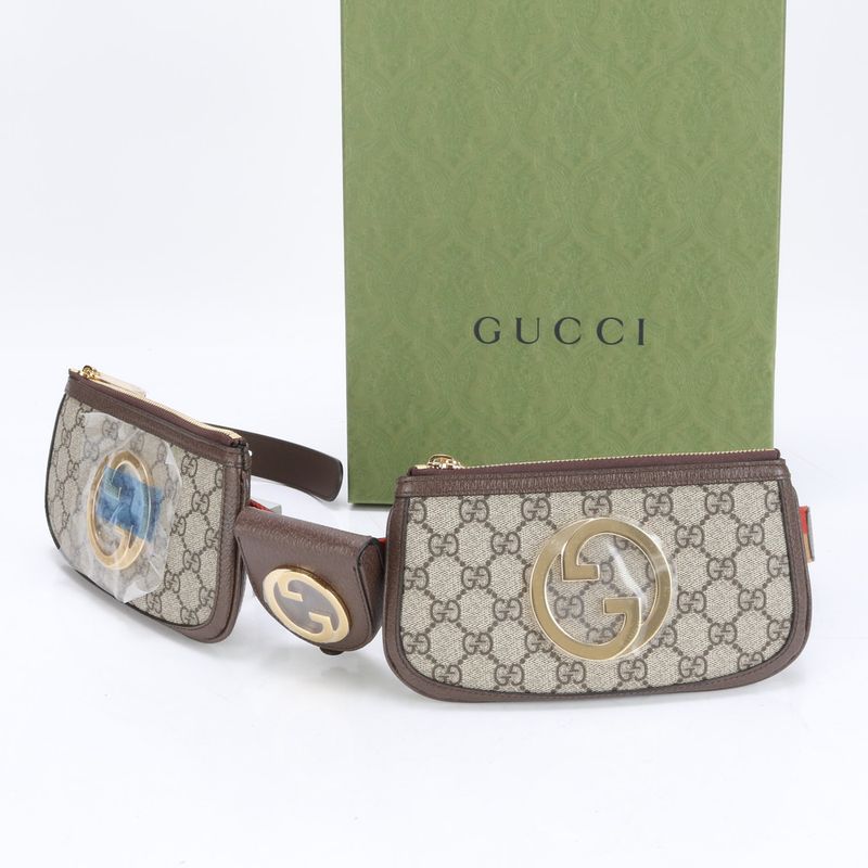 Unused Gucci GG Supreme Blondie Mini Belt Bag 702614 Bag Leather Waist Pouch