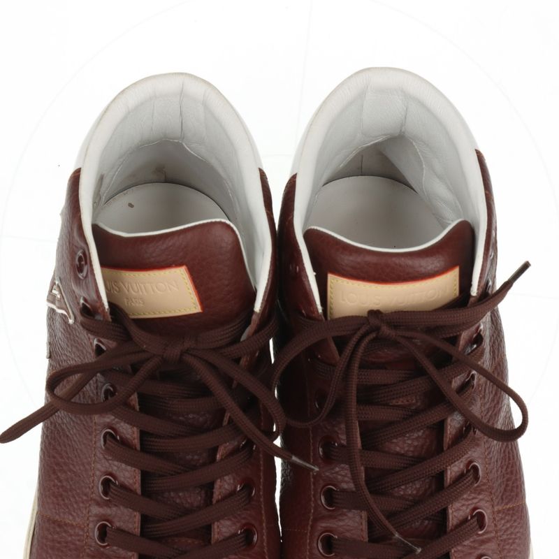 Louis Vuitton Surf Side Line 7 Leather High Cut Sneakers Shoes Genuine Leather