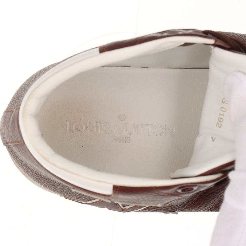 Louis Vuitton Surf Side Line 7 Leather High Cut Sneakers Shoes Genuine Leather