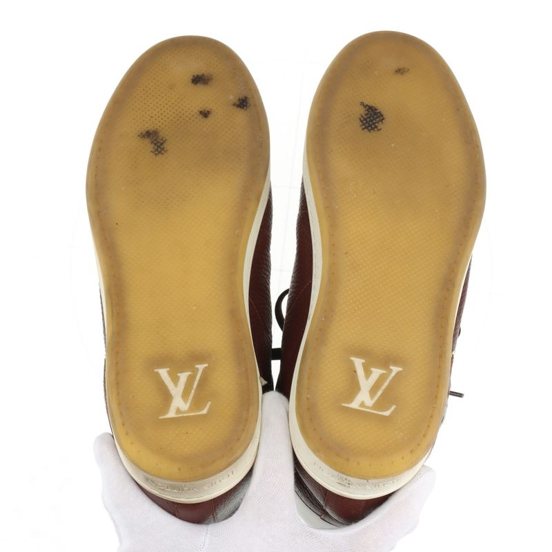 Louis Vuitton Surf Side Line 7 Leather High Cut Sneakers Shoes Genuine Leather