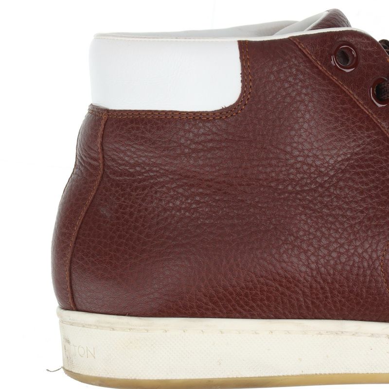 Louis Vuitton Surf Side Line 7 Leather High Cut Sneakers Shoes Genuine Leather