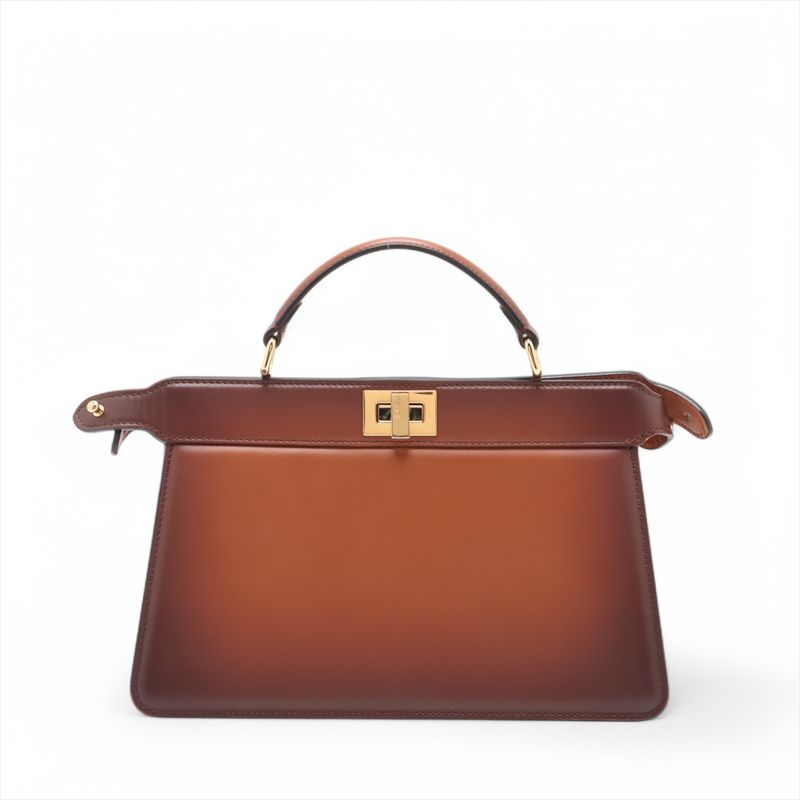 Fendi Peekaboo Icyou East West Leather 2WAY Shoulder Bag Crossbody Hand Women's