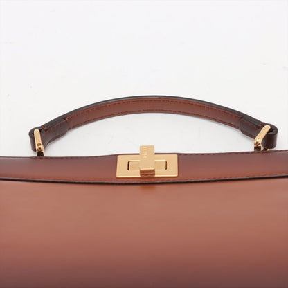 Fendi Peekaboo Icyou East West Leather 2WAY Shoulder Bag Crossbody Hand Women's