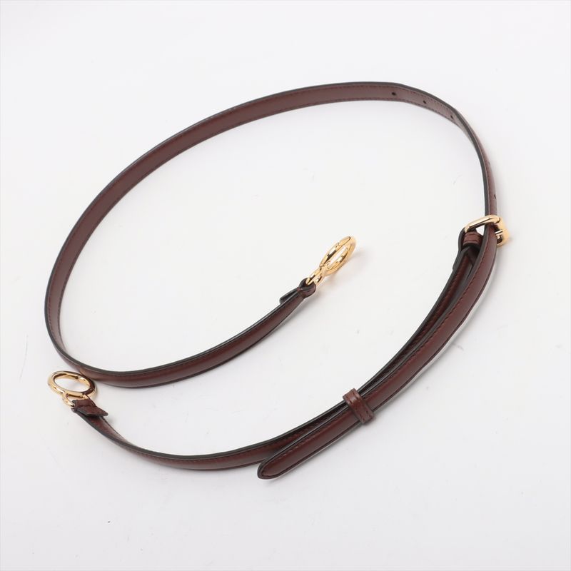 Fendi Peekaboo Icyou East West Leather 2WAY Shoulder Bag Crossbody Hand Women's