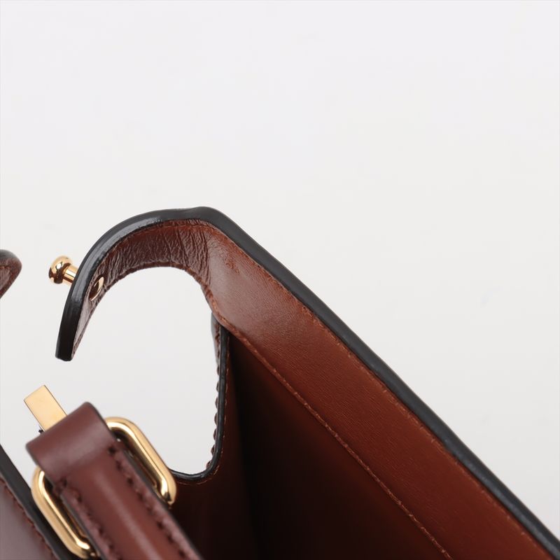 Fendi Peekaboo Icyou East West Leather 2WAY Shoulder Bag Crossbody Hand Women's