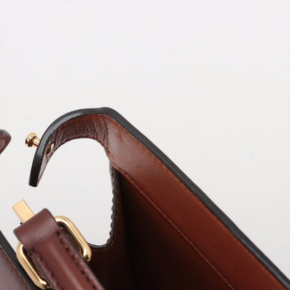 Fendi Peekaboo Icyou East West Leather 2WAY Shoulder Bag Crossbody Hand Women's