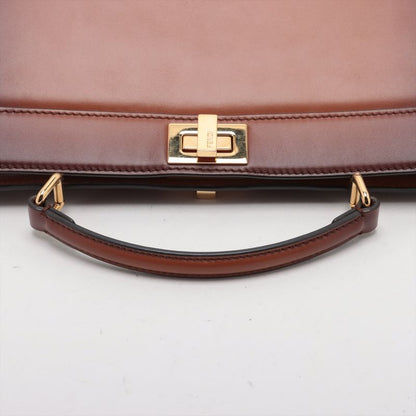 Fendi Peekaboo Icyou East West Leather 2WAY Shoulder Bag Crossbody Hand Women's