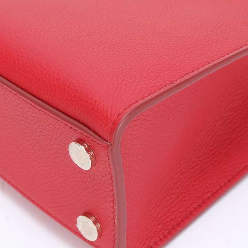 Unused Bvlgari Logo Leather With RFID 2WAY Shoulder Bag Crossbody Hand Tote