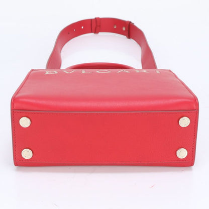 Unused Bvlgari Logo Leather With RFID 2WAY Shoulder Bag Crossbody Hand Tote