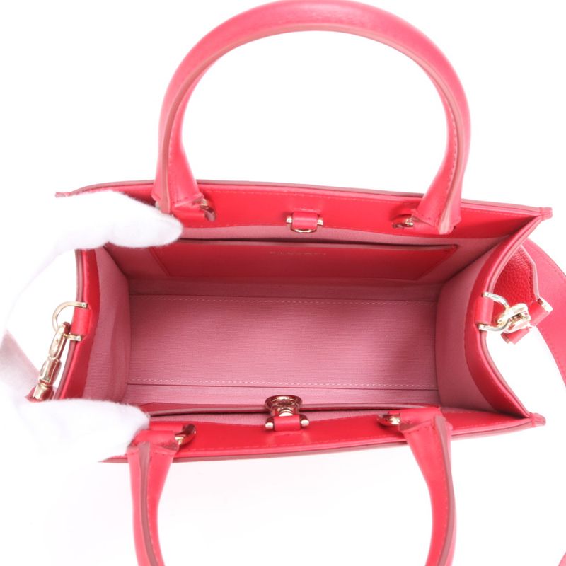 Unused Bvlgari Logo Leather With RFID 2WAY Shoulder Bag Crossbody Hand Tote