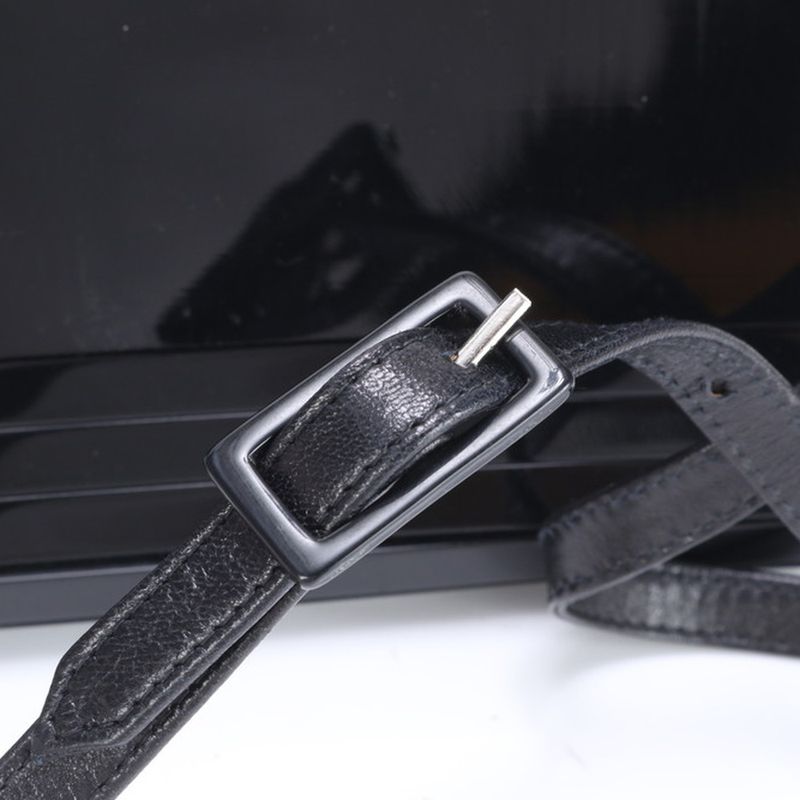 Vintage Fendi FF Logo Leather Shoulder Bag Shoulder Tote Hand Black Women ECE