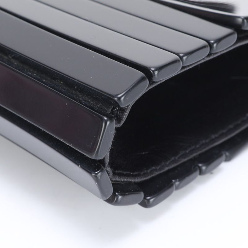 Vintage Fendi FF Logo Leather Shoulder Bag Shoulder Tote Hand Black Women ECE