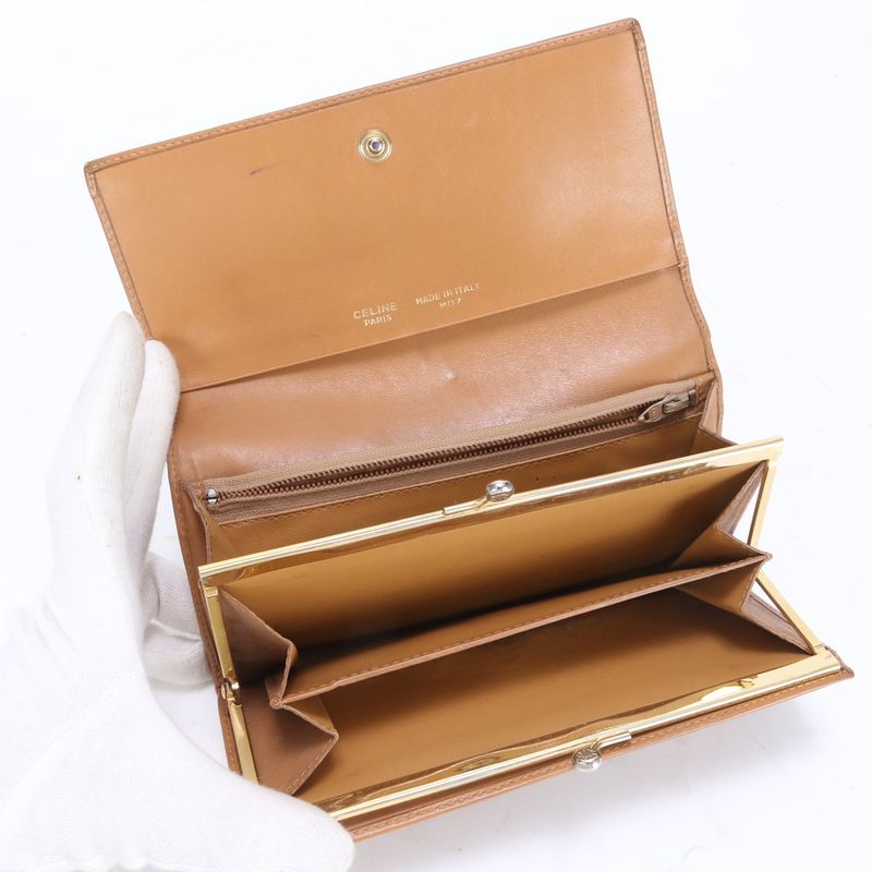 Collective Set Of 4 Celine Leather Macadam Long Wallet Bifold Wallet Round