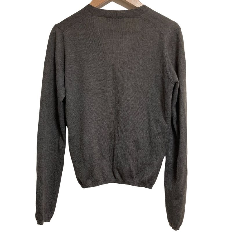 Prada V-neck Knit Cardigan Size 40 Gray Women's Used