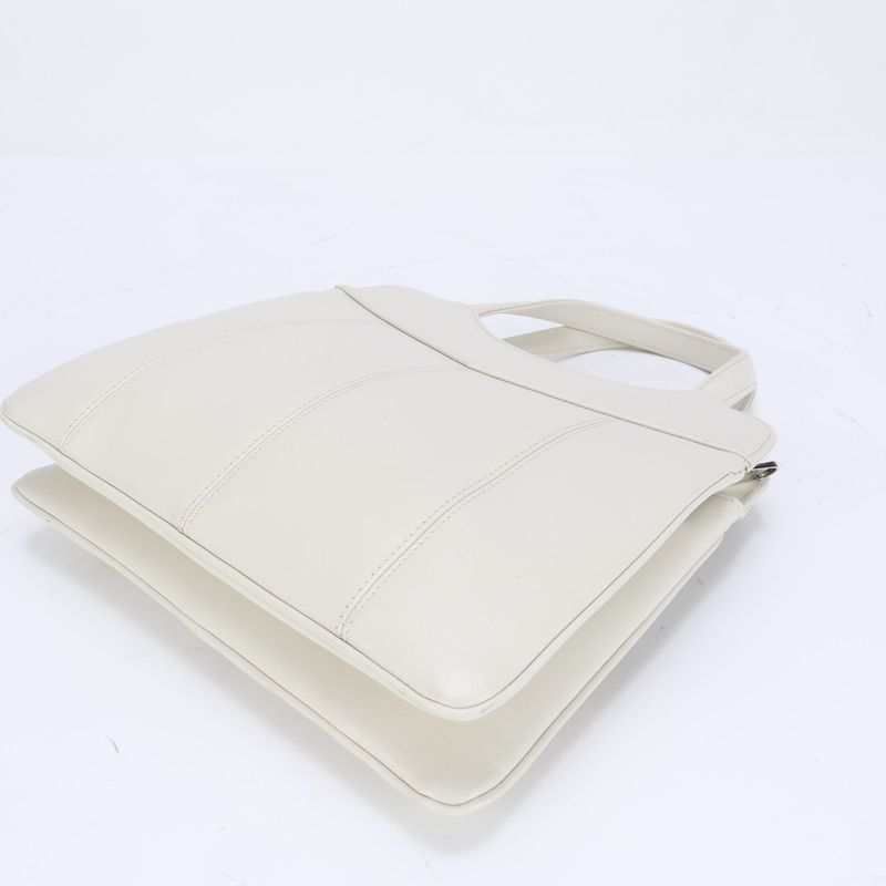 Gucci GG Silver Chain Shoulder Leather 2WAY Tote Bag Crossbody Hand 745918