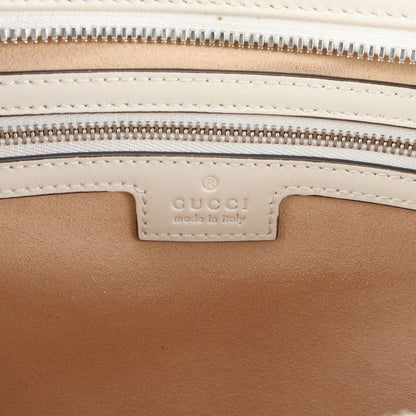 Gucci GG Silver Chain Shoulder Leather 2WAY Tote Bag Crossbody Hand 745918