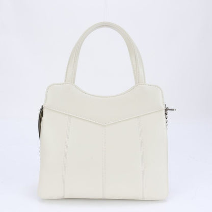 Gucci GG Silver Chain Shoulder Leather 2WAY Tote Bag Crossbody Hand 745918