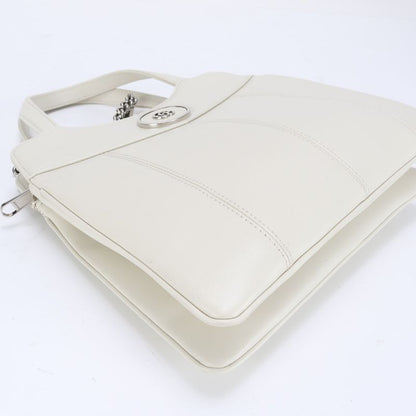 Gucci GG Silver Chain Shoulder Leather 2WAY Tote Bag Crossbody Hand 745918