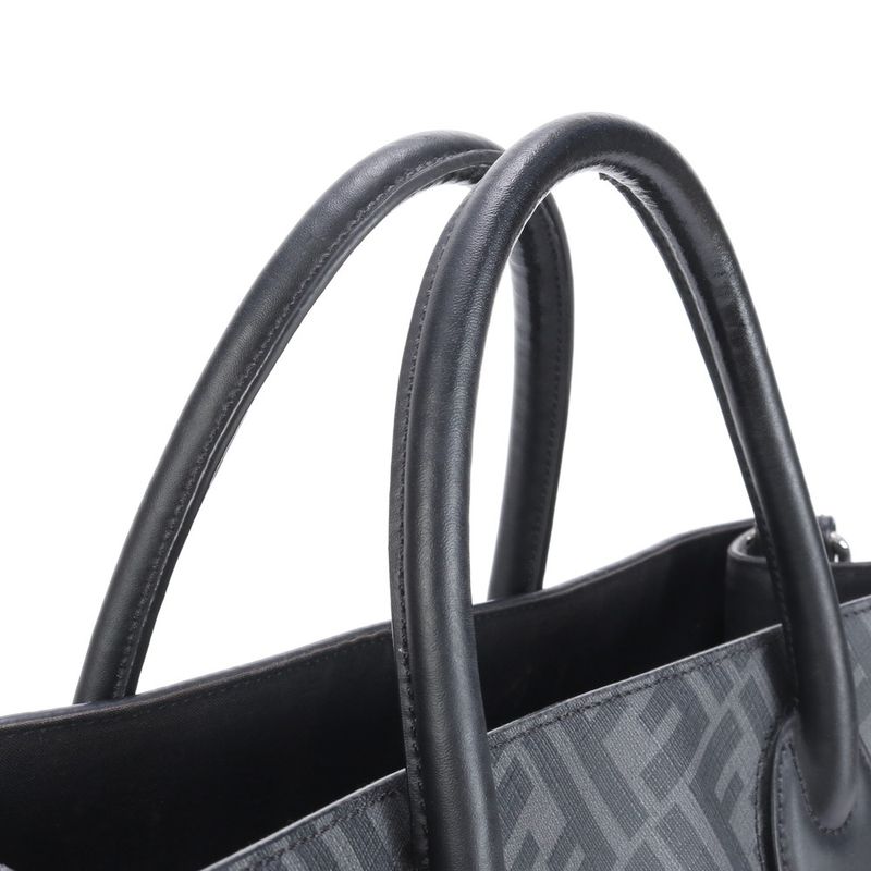 Fendi Zucca Vertical Tote Bag 7va578 Leather 2WAY Crossbody Shoulder Business