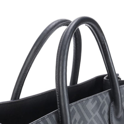 Fendi Zucca Vertical Tote Bag 7va578 Leather 2WAY Crossbody Shoulder Business