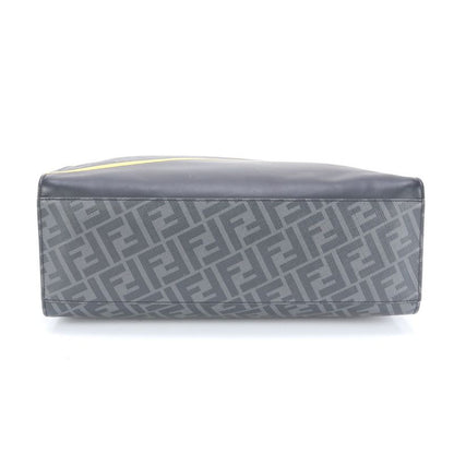 Fendi Zucca Vertical Tote Bag 7va578 Leather 2WAY Crossbody Shoulder Business