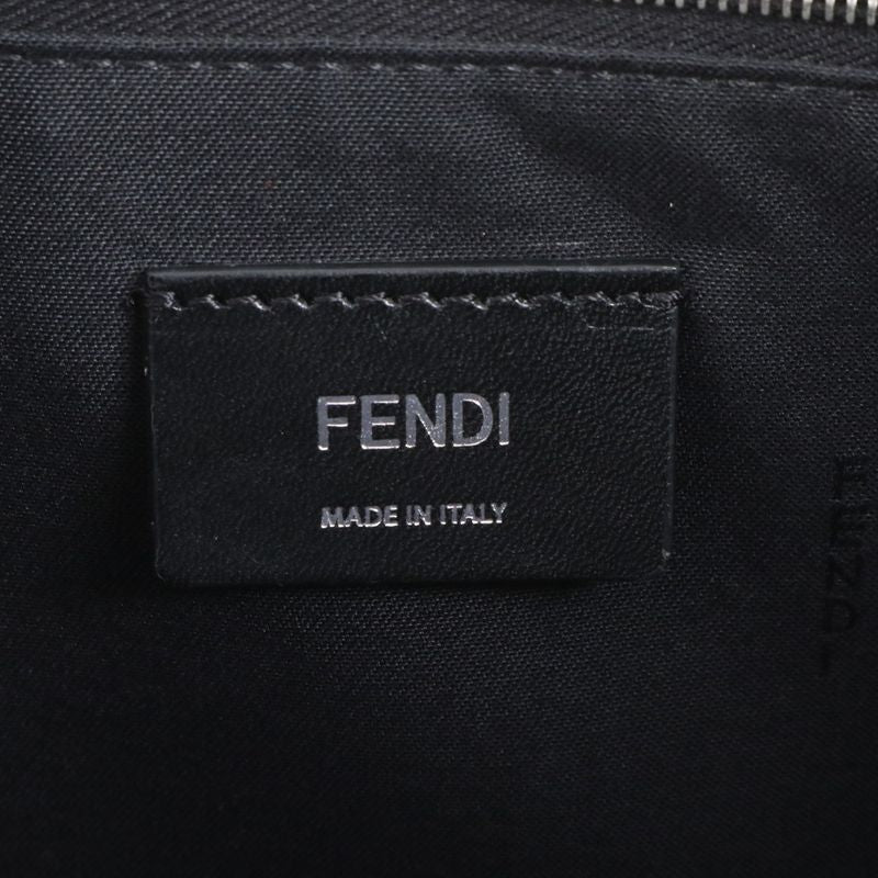 Fendi Zucca Vertical Tote Bag 7va578 Leather 2WAY Crossbody Shoulder Business