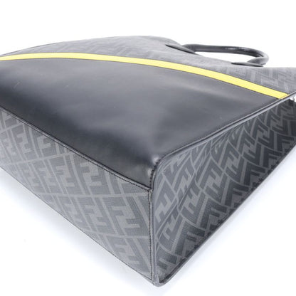 Fendi Zucca Vertical Tote Bag 7va578 Leather 2WAY Crossbody Shoulder Business