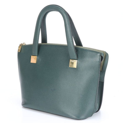 Celine Leather Tote Bag Hand Top Handle Shoulder Gold Hardware Women's RRE