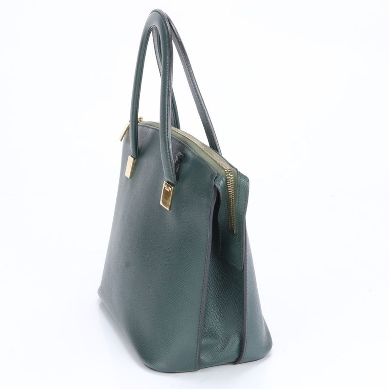 Celine Leather Tote Bag Hand Top Handle Shoulder Gold Hardware Women's RRE