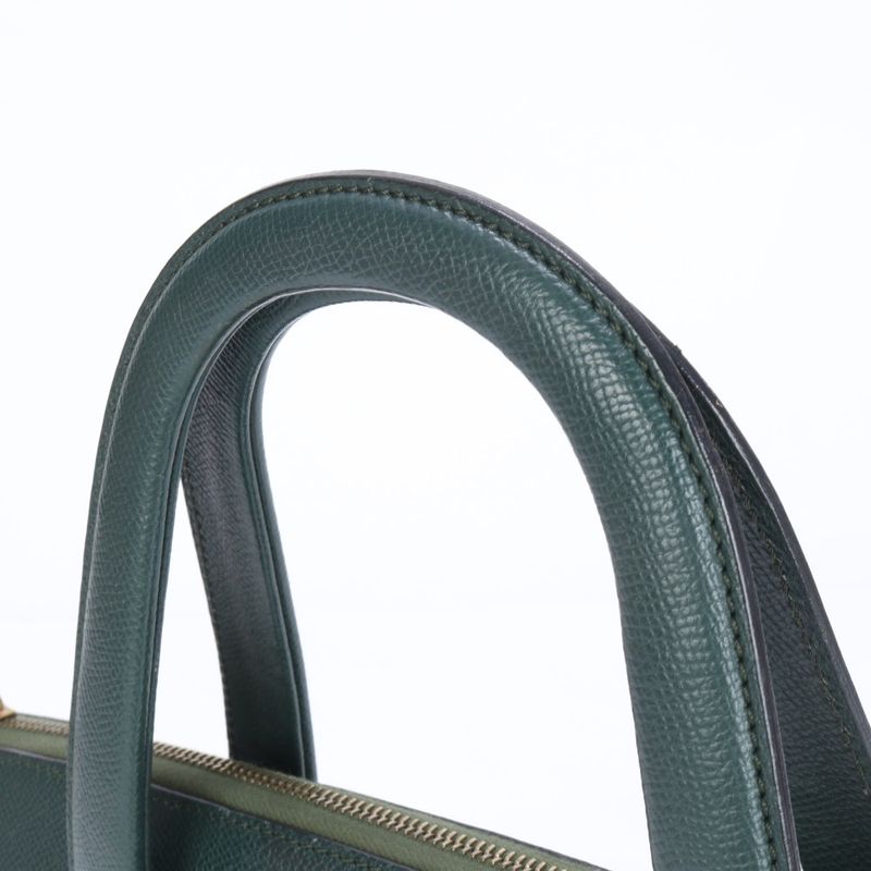 Celine Leather Tote Bag Hand Top Handle Shoulder Gold Hardware Women's RRE