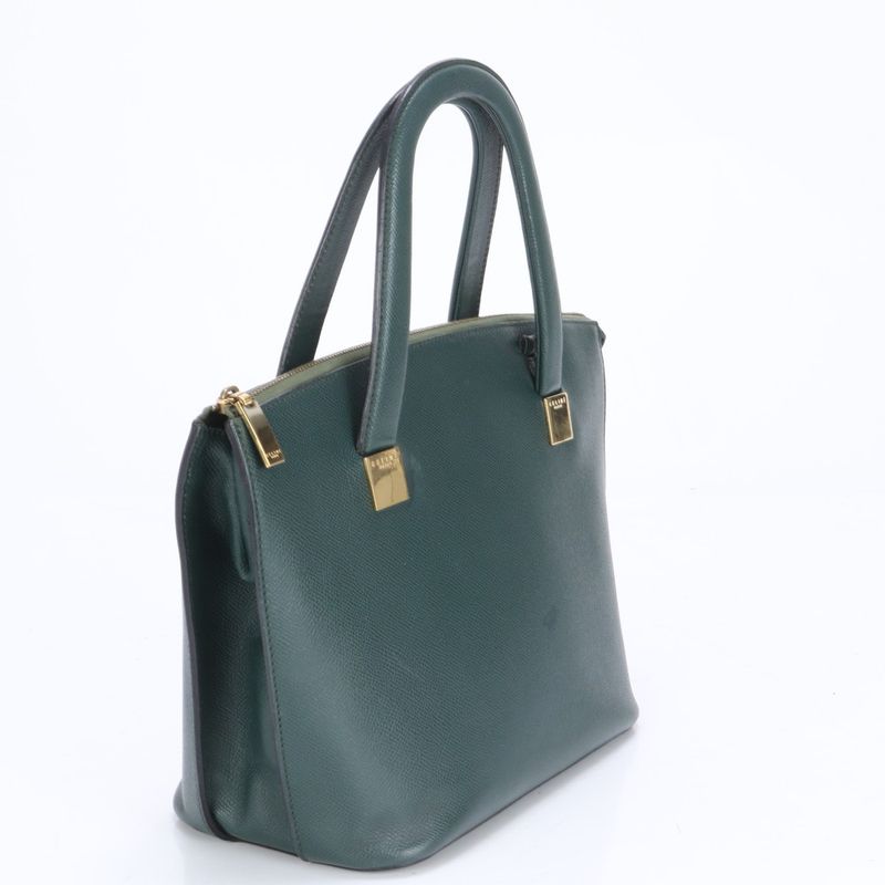 Celine Leather Tote Bag Hand Top Handle Shoulder Gold Hardware Women's RRE