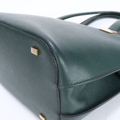 Celine Leather Tote Bag Hand Top Handle Shoulder Gold Hardware Women's RRE