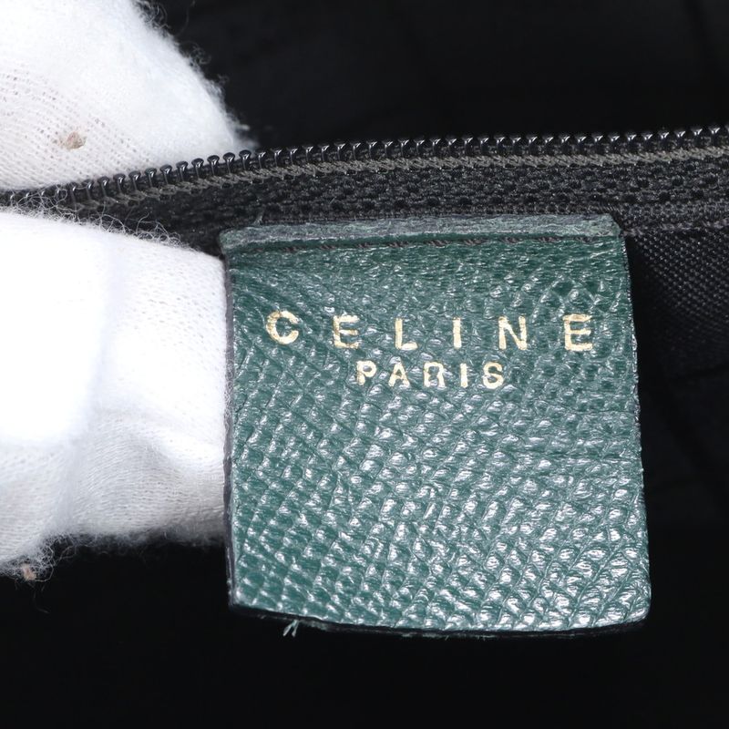 Celine Leather Tote Bag Hand Top Handle Shoulder Gold Hardware Women's RRE