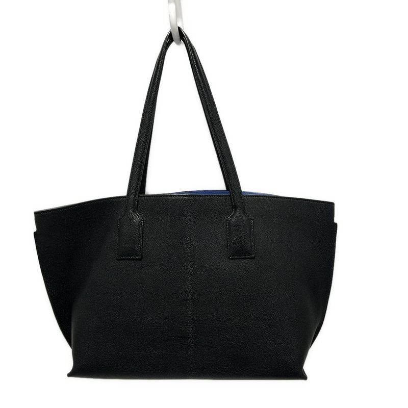 Loewe Tote Bag T-shopper Bag Black Leather