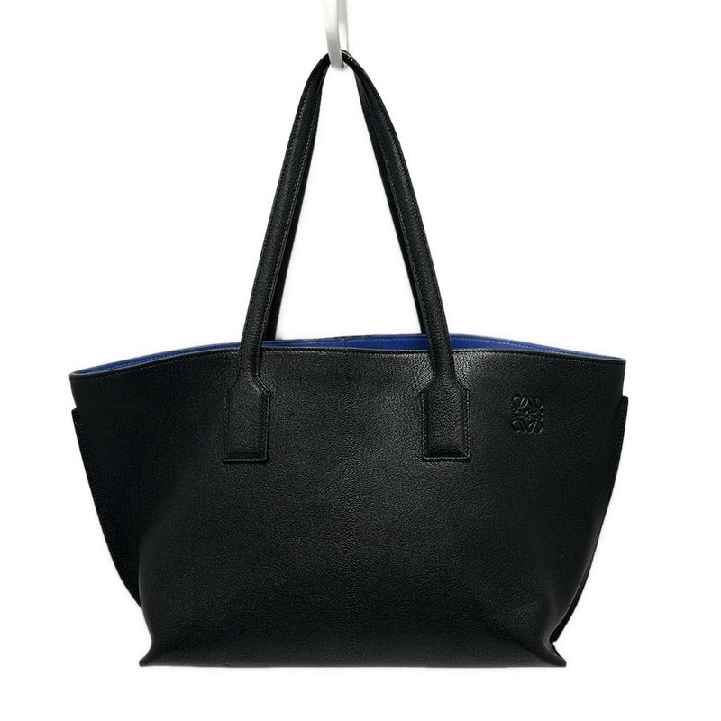 Loewe Tote Bag T-shopper Bag Black Leather