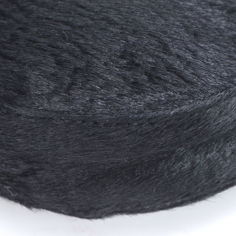 Prada Halaco Leather Cosmetic Pouch Round Small Accessory Black Women's RRE