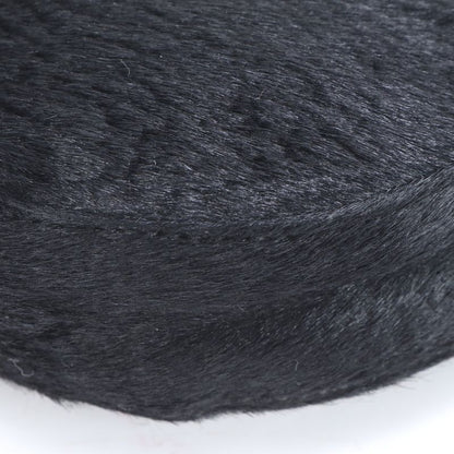 Prada Halaco Leather Cosmetic Pouch Round Small Accessory Black Women's RRE