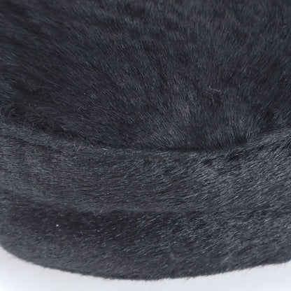 Prada Halaco Leather Cosmetic Pouch Round Small Accessory Black Women's RRE