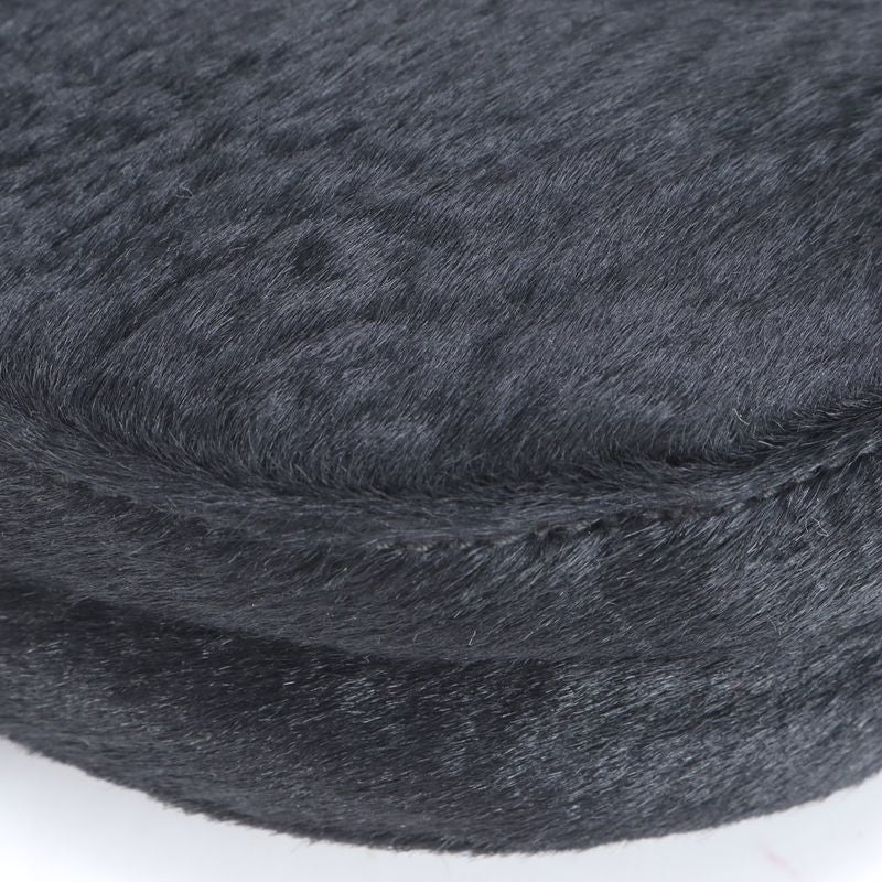 Prada Halaco Leather Cosmetic Pouch Round Small Accessory Black Women's RRE