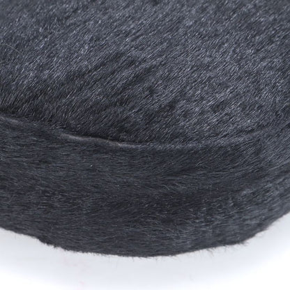 Prada Halaco Leather Cosmetic Pouch Round Small Accessory Black Women's RRE