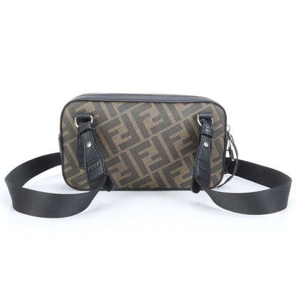 Fendi Zucca Camera Case Small Leather 2WAY Shoulder Bag Crossbody Body Waist