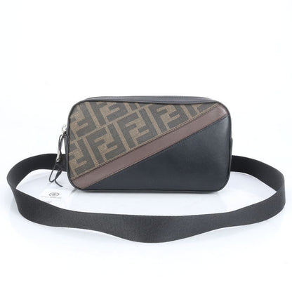 Fendi Zucca Camera Case Small Leather 2WAY Shoulder Bag Crossbody Body Waist