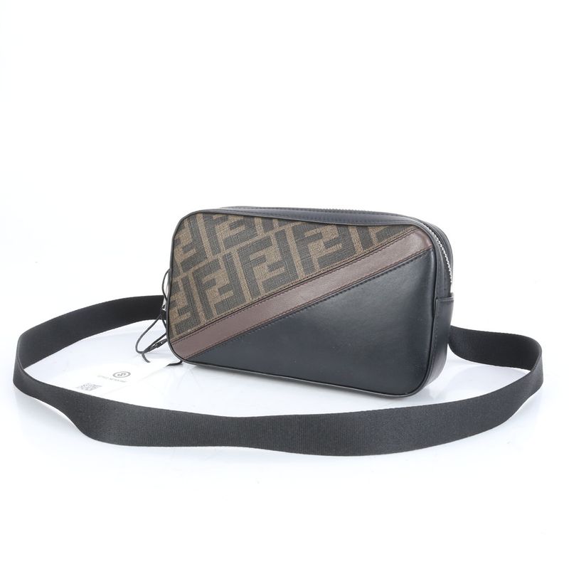 Fendi Zucca Camera Case Small Leather 2WAY Shoulder Bag Crossbody Body Waist