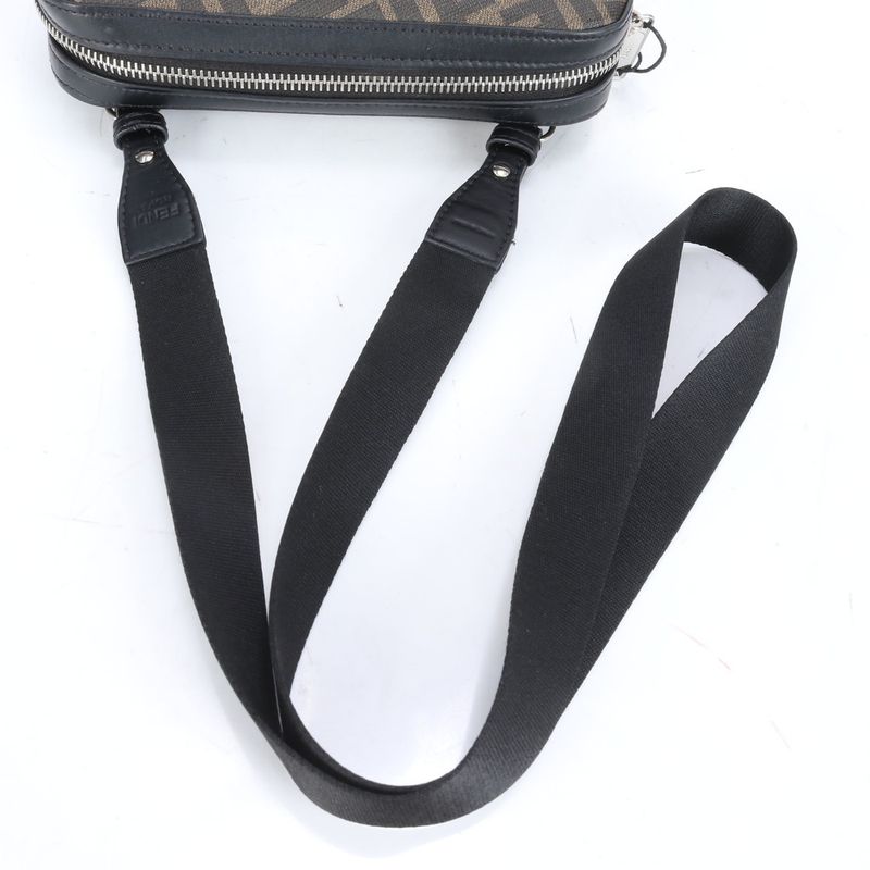 Fendi Zucca Camera Case Small Leather 2WAY Shoulder Bag Crossbody Body Waist