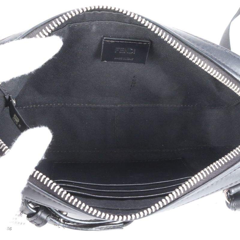 Fendi Zucca Camera Case Small Leather 2WAY Shoulder Bag Crossbody Body Waist