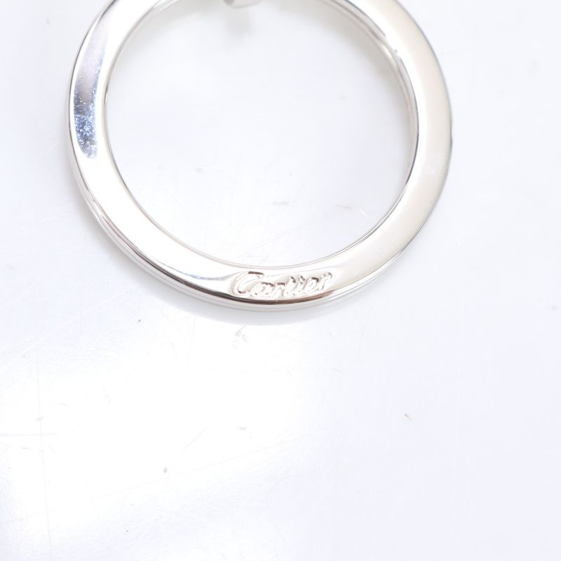 Cartier Double C Rotating Key Ring Bag Charm Silver Men's Women's RR Ce21-9